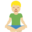 man in lotus position, medium-light skin tone